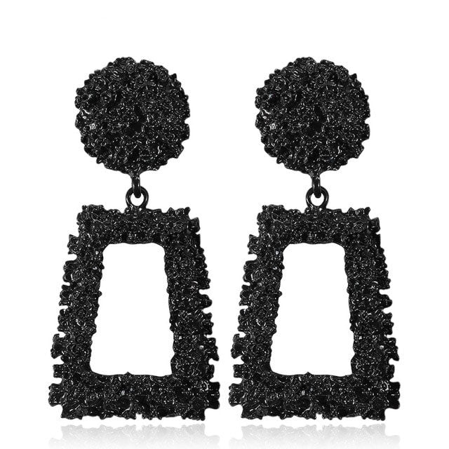 Metal Long Big Drop Earrings for Women Girl Fashion Charm Party Exaggerated Vintage Earring Jewelry