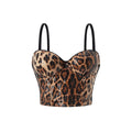 Sexy sequined leopard print outerwear fishbone strapless lingerie