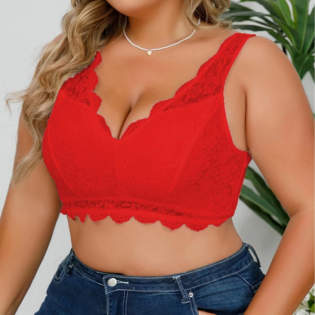 Oversized lace bra lingerie thin full cup design no steel rim anti sagging and breast collection