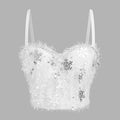Luoqiu Country Women's Floral Camisole Sexy Lingerie Small Strapless