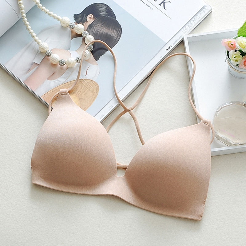 Seamless Women  Hollow Out Bra For Women Wireless Thin Underwear Sexy Lingerie Soft Bras Bralette